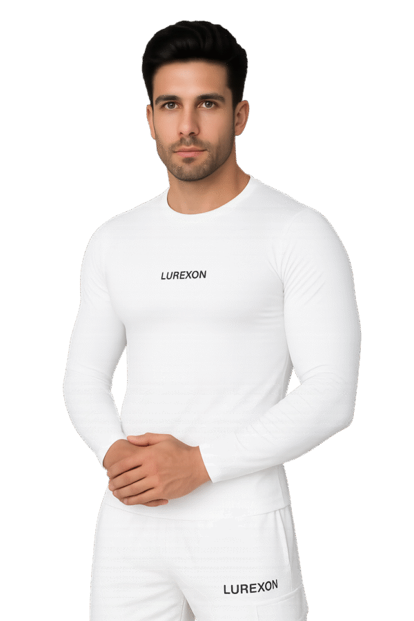 White Full Sleve Compression T-shirt