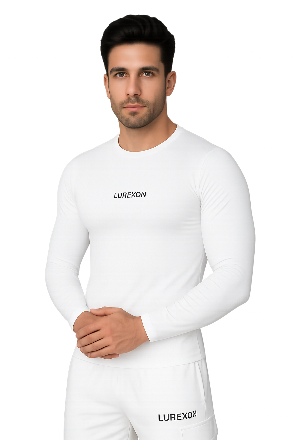 White Full Sleve Compression T-shirt